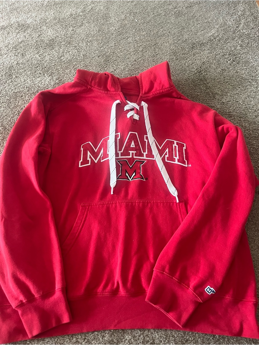 Blue 84 Red Miami Lace-Up Crewneck Sweatshirt
